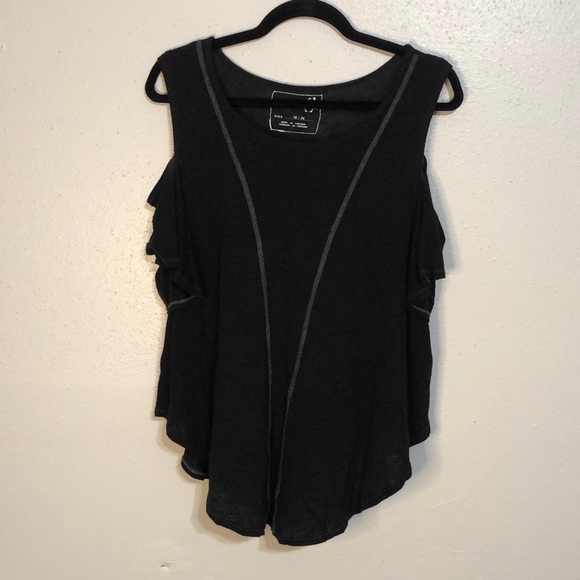 We the free black cold shoulder top size M thin - Picture 1 of 6